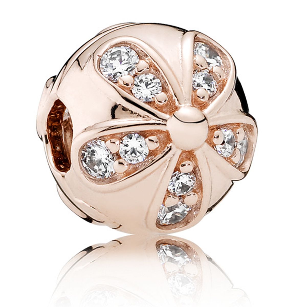 PANDORA - Charm Clip Margaritas Deslumbrantes Circonia Cúbica Clara Mujer Pandora