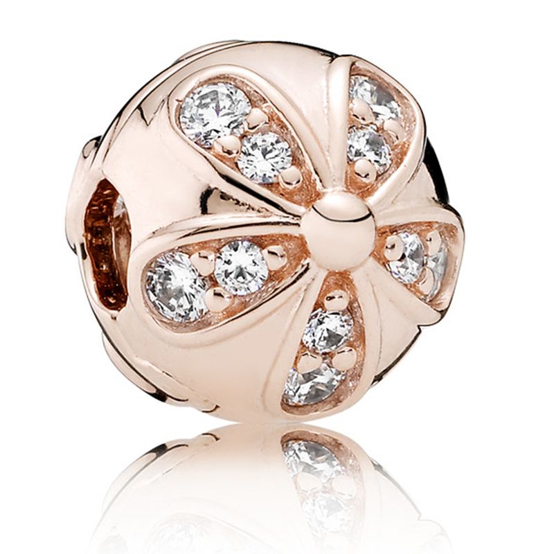 PANDORA - Charm Clip Margaritas Deslumbrantes Circonia Cúbica Clara Mujer Pandora