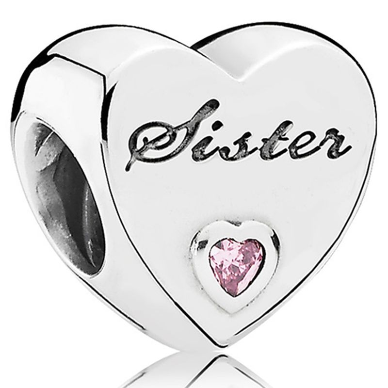 PANDORA - Charm Corazón Hermana De Plata Mujer Pandora
