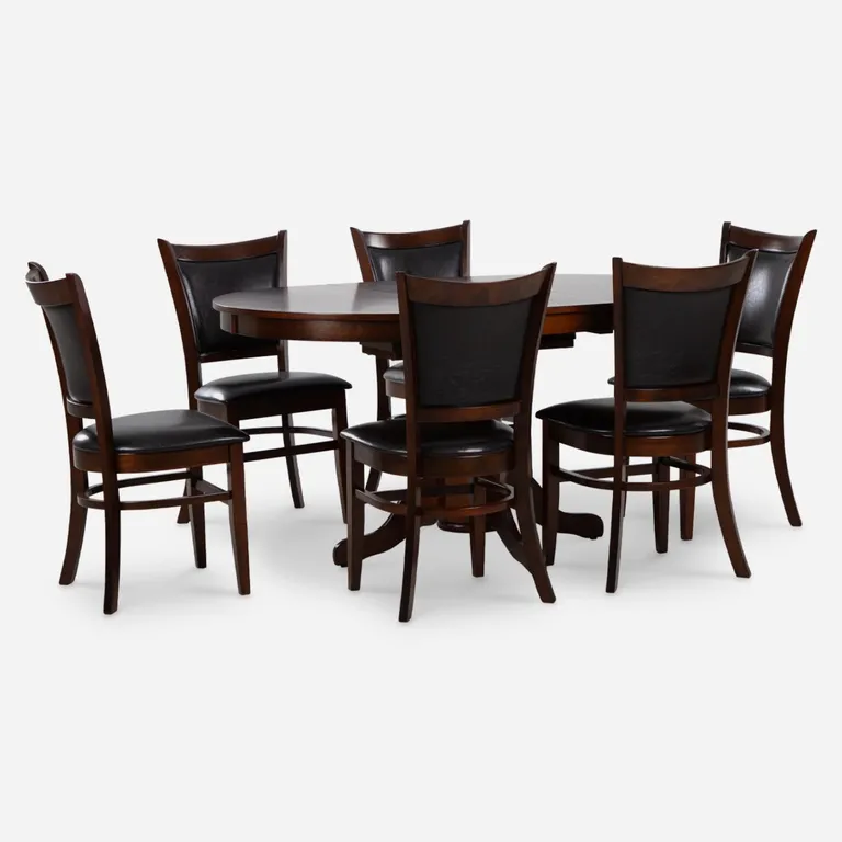 CIC Juego De Comedor 6 Sillas Extensible New Calabria Chocolate
