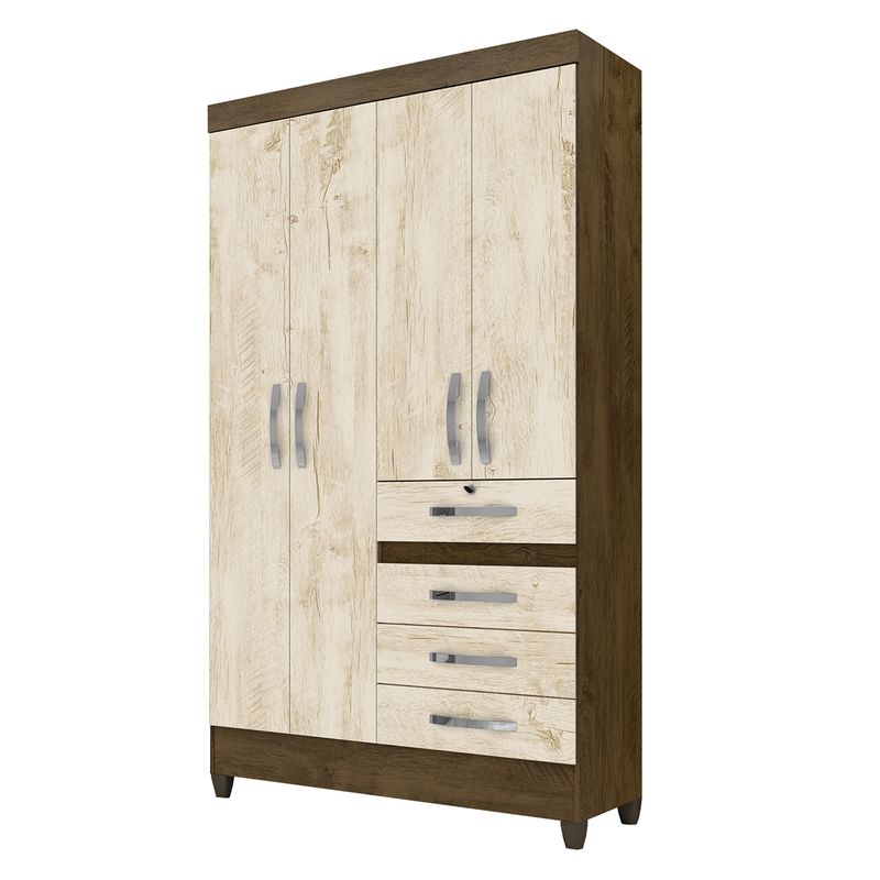 ROCH - Clóset 4 Puertas 4 Cajones con Llave Roch