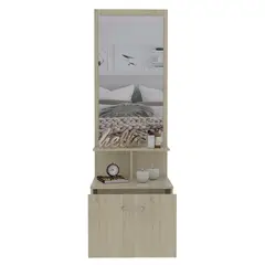TUHOME - Velador Multifuncional Blanco Rovere