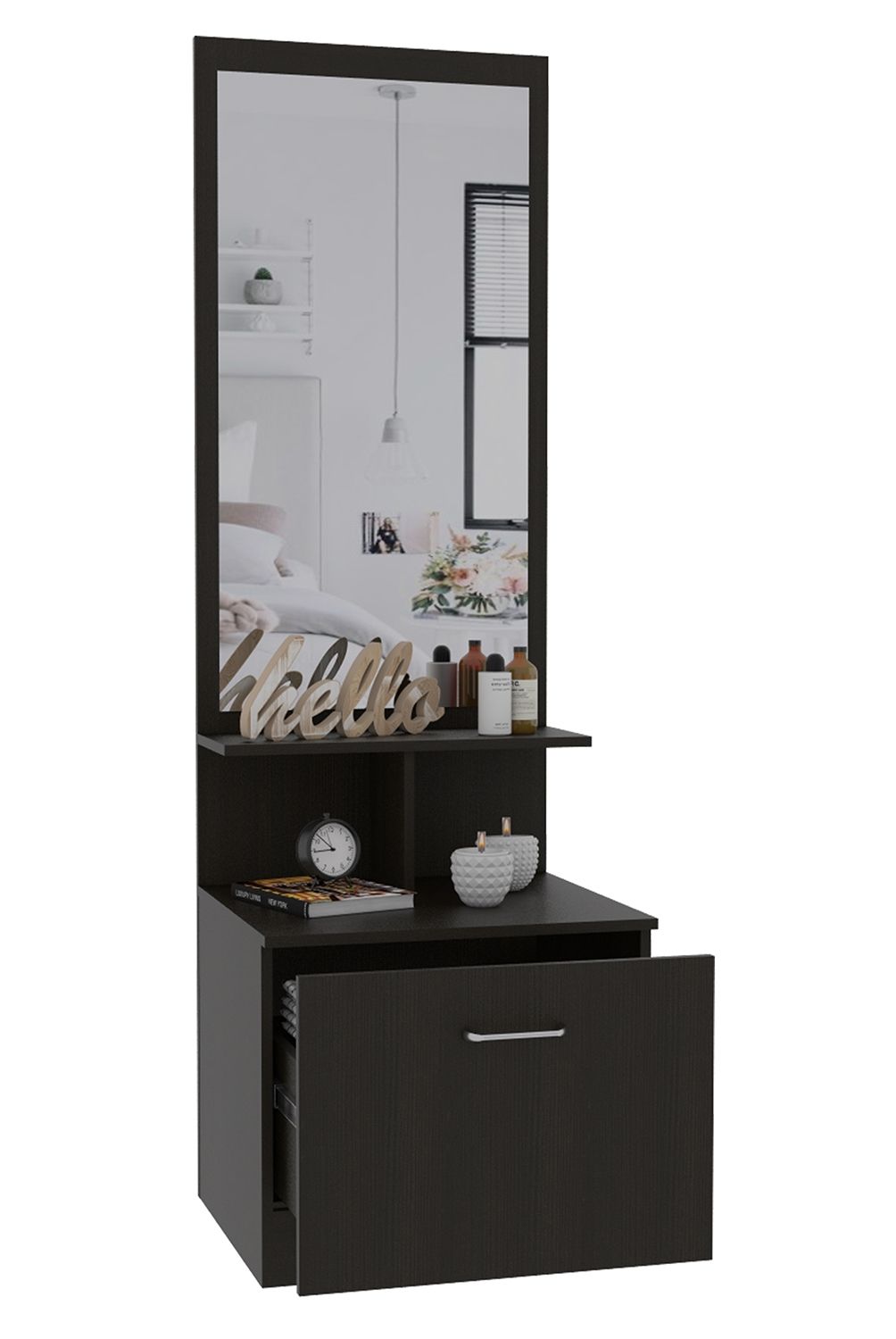 TUHOME - Velador Multifuncional Wengue Tuhome