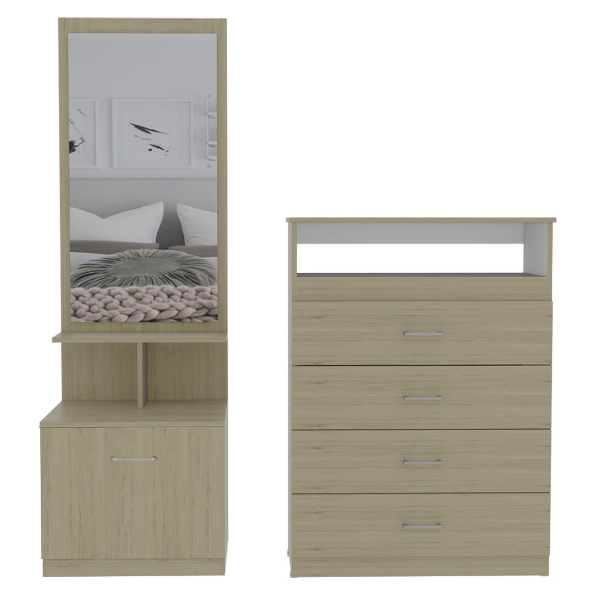 TUHOME - Cómoda + Tocador Velador Dreams Tuhome