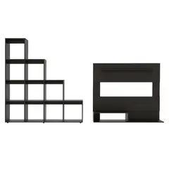TUHOME - Panel Tv40+Biblioteca Escalera Wen