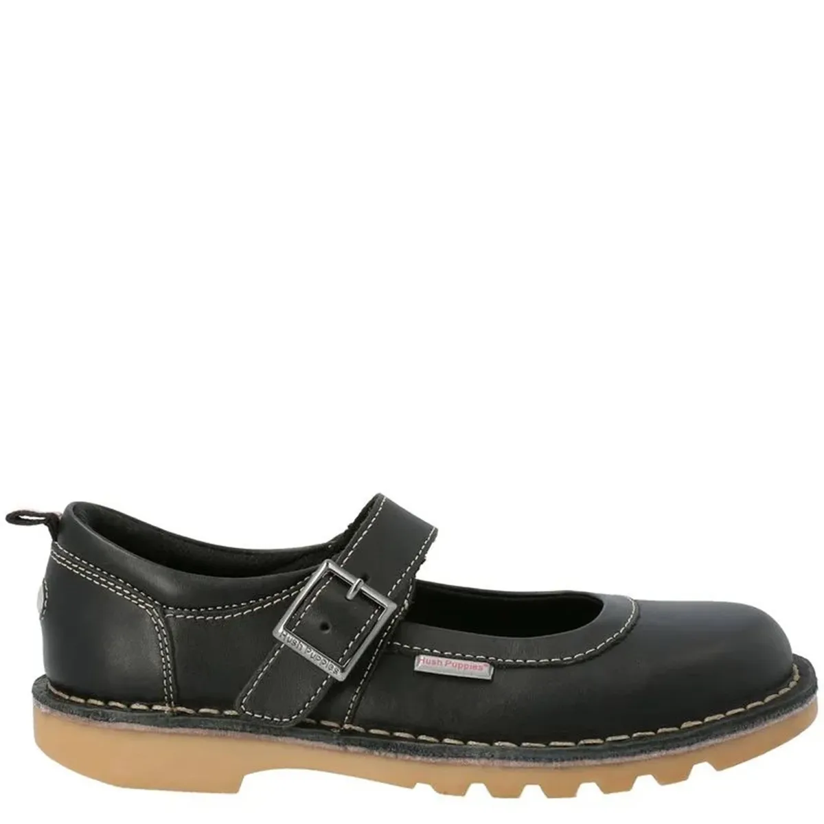 HUSH PUPPIES - Calzado Escolar Niña Cuero Negro (35 a 41) Hush Puppies