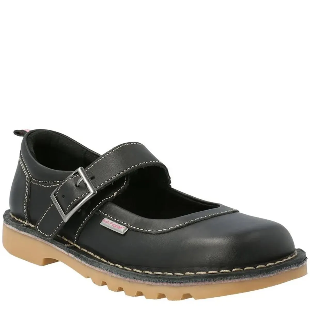 HUSH PUPPIES - Calzado Escolar Niña Cuero Negro (35 a 41) Hush Puppies