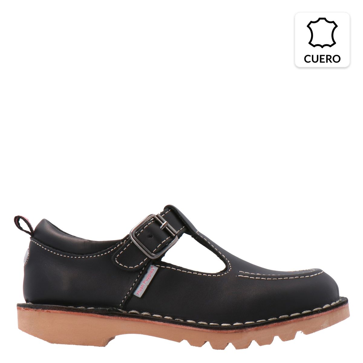 HUSH PUPPIES - Calzado Escolar Niña Cuero Negro (28 a 34) Hush Puppies