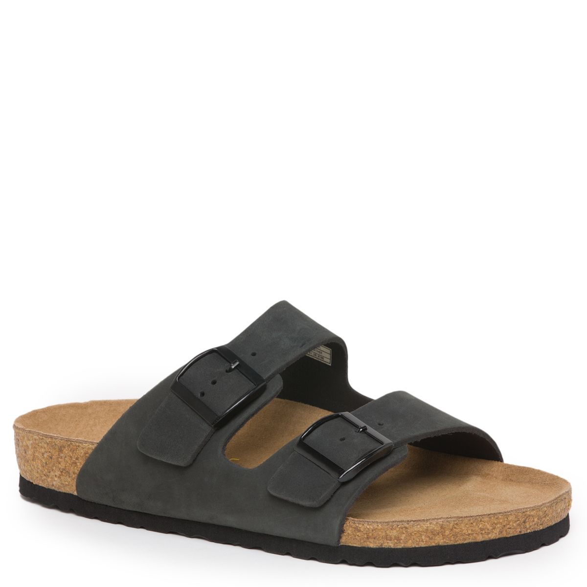 COQUETT - Sandalia Hombre Corcho Negra Cuero