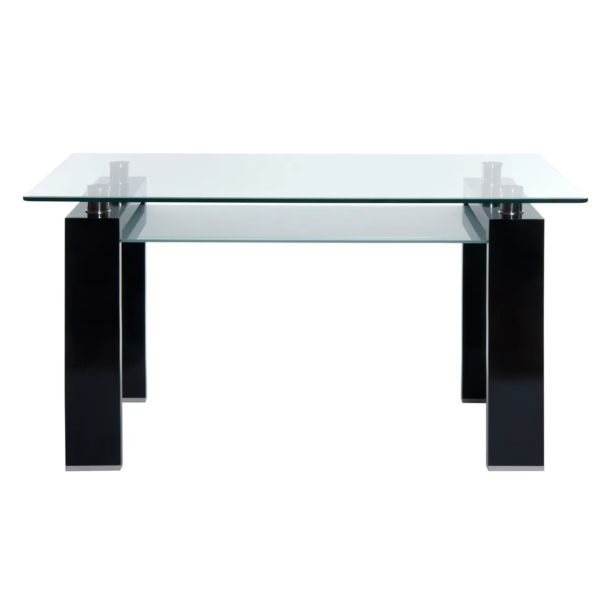 SPAZZIO - Juego De Comedor Prisma Negro 6 Sillas Spazzio