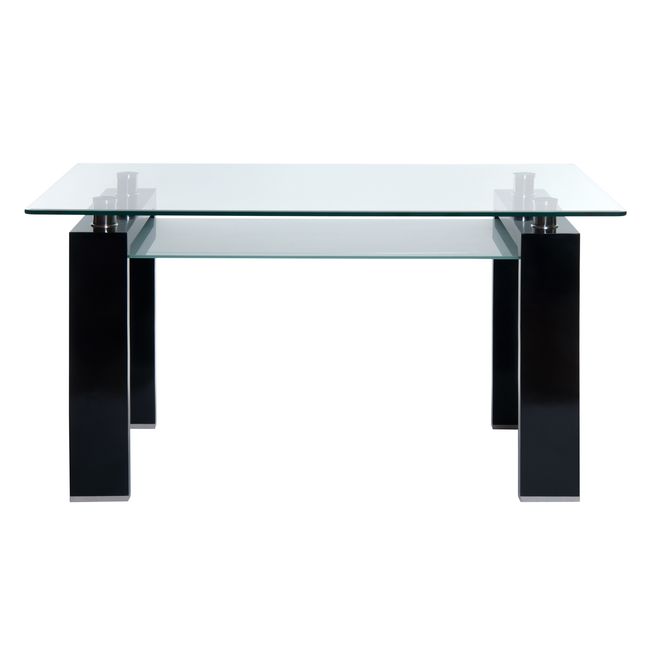 SPAZZIO - Juego De Comedor Prisma Negro 6 Sillas Spazzio