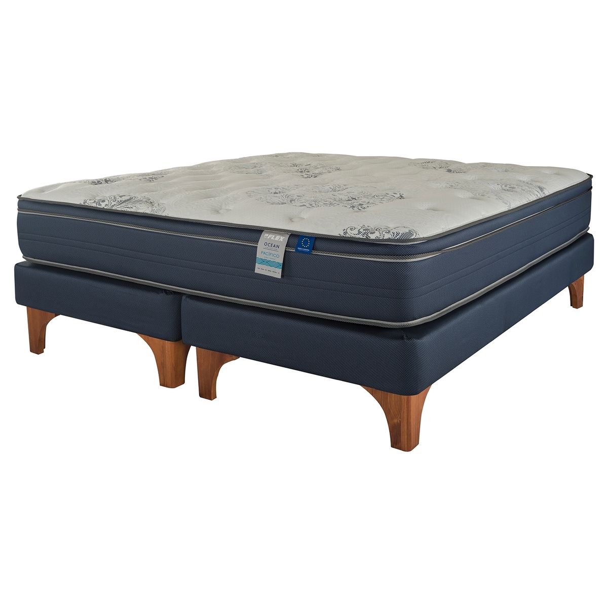 FLEX - Cama Europea Pacifico Plus King Base Dividida 180x200 cm