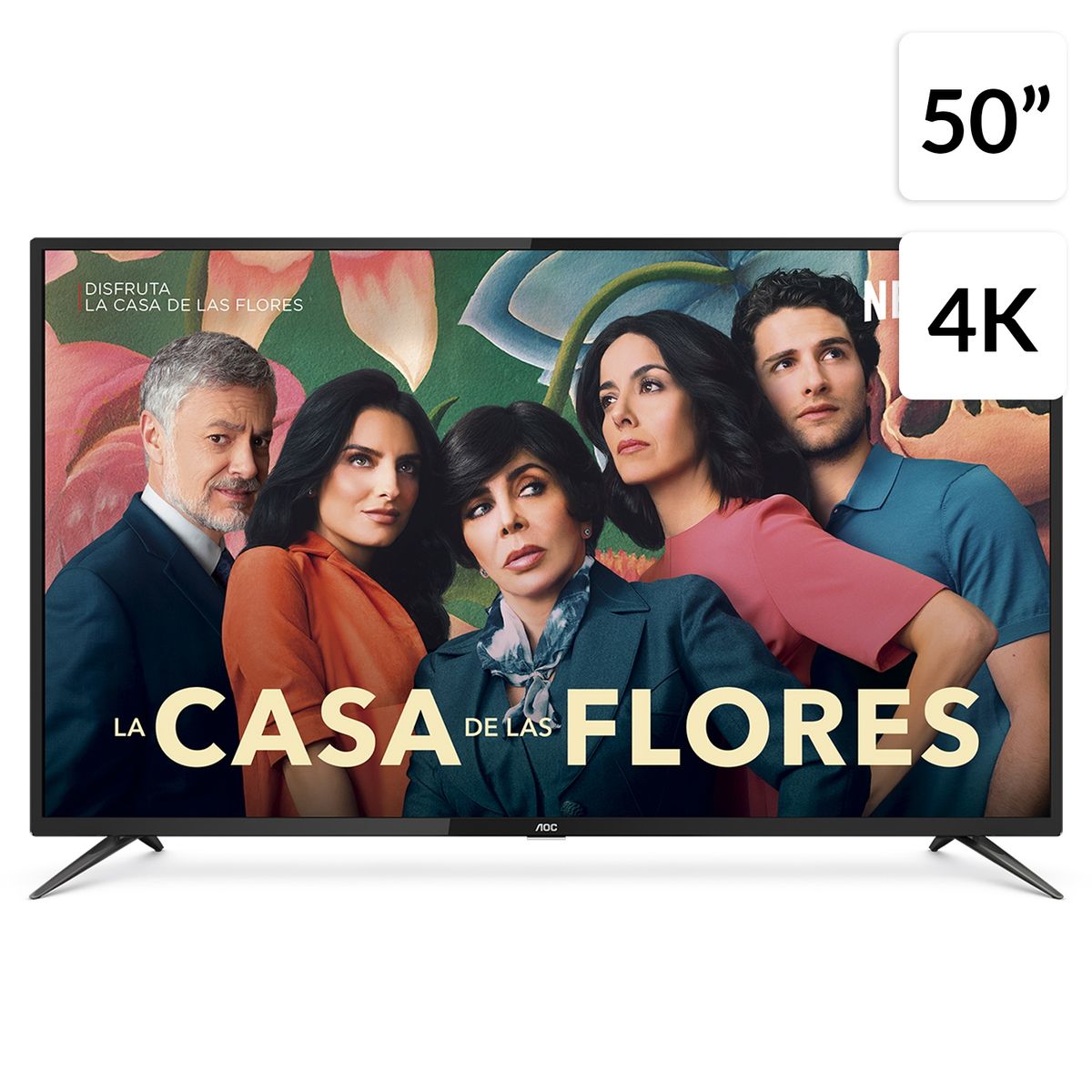 AOC - LED 50" 50U6285 4K Ultra HD Smart TV Plana