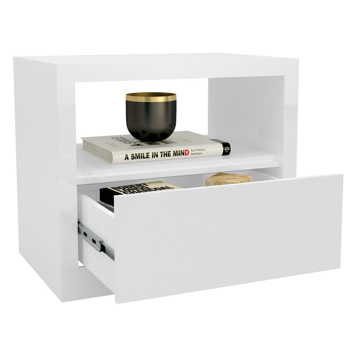 DECOCASA - Velador Tw40 1 Cajón Decocasa