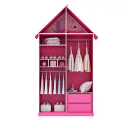 DECOCASA - Combo Casinha Cama + Ropero