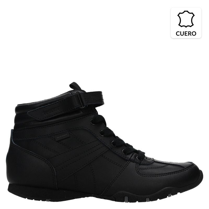 TEENER - Calzado Escolar Niña Cuero Negro (34 a 40) Teener