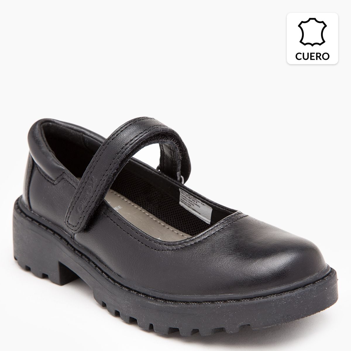 GEOX - Geox Zapato Escolar Niña Cuero Negro