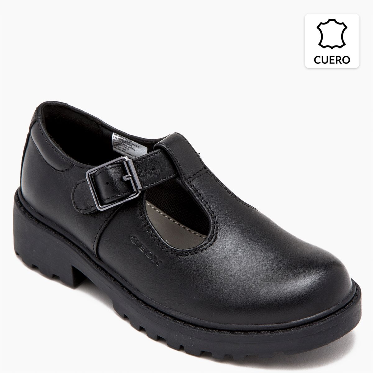 GEOX - Geox Zapato Escolar Niña Cuero Negro