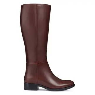 GEOX - Bota Larga Mujer Cuero Café