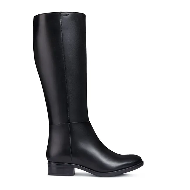 GEOX - Bota Larga Mujer Cuero Negra Geox
