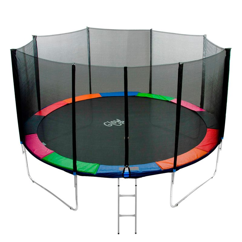 GLOWUP - Cama Elástica 12Ft 3.66Mt Glowup Malla + Escalera