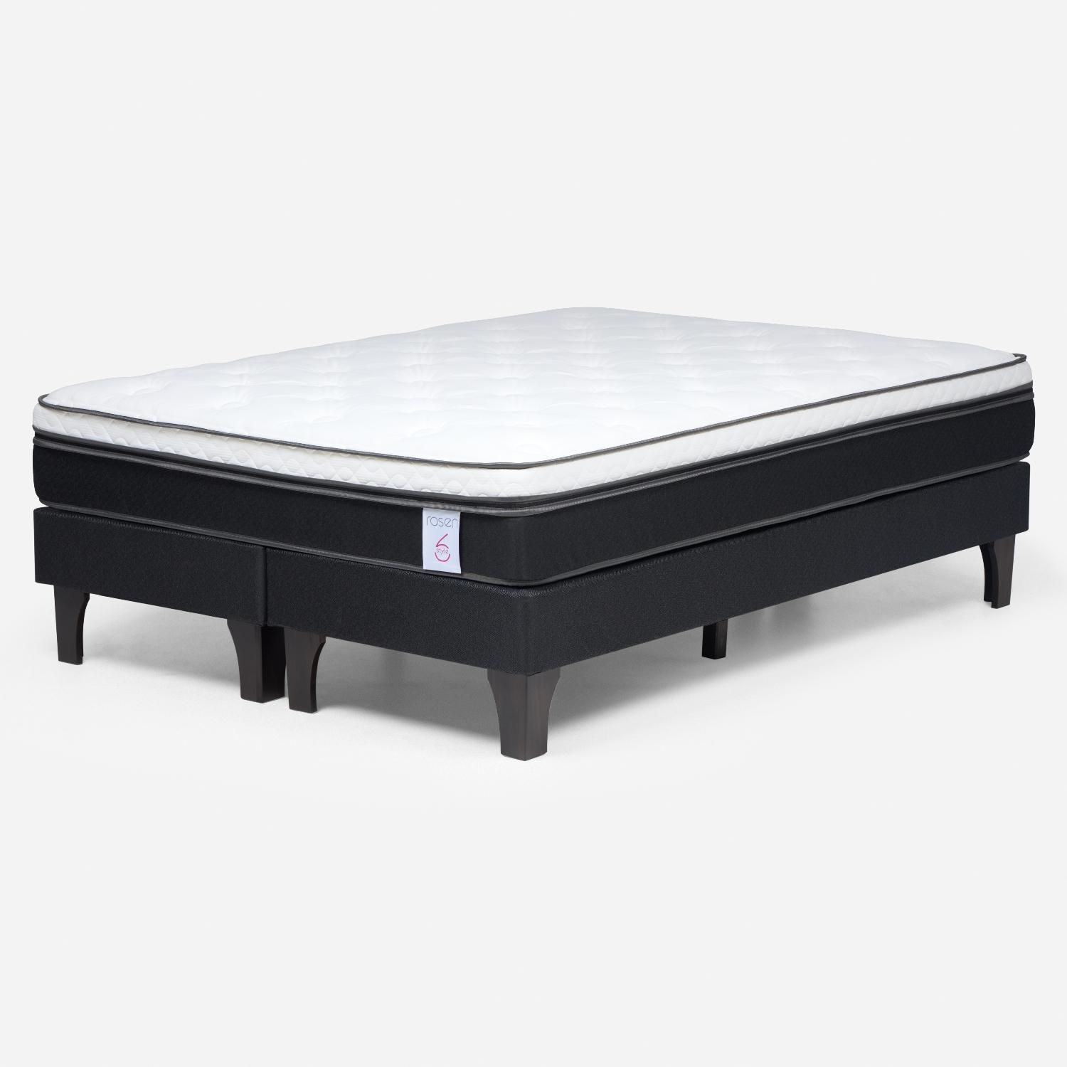 ROSEN Cama Europea New Style 6 2 Plazas x 2.00 mt Base Dividida +