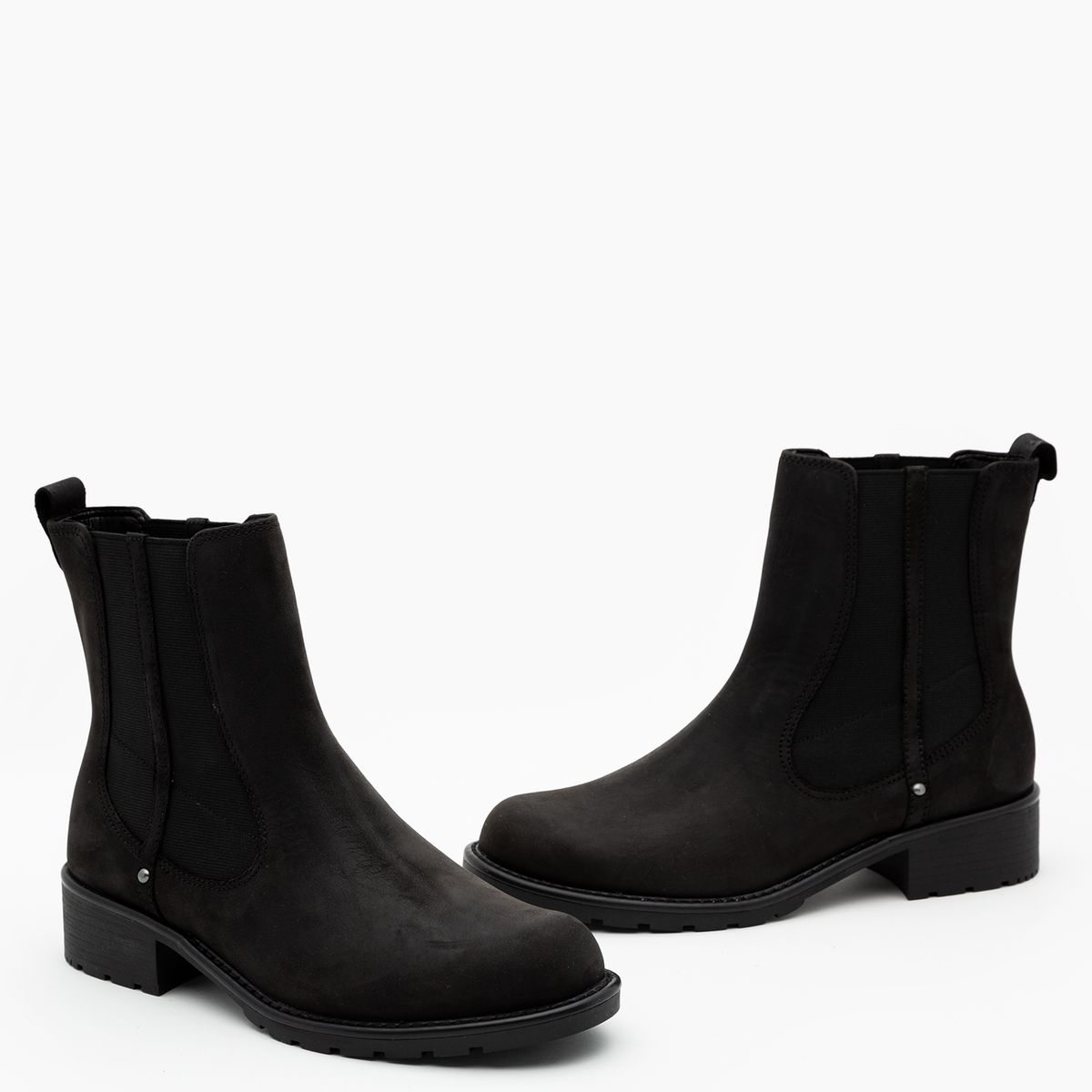 CLARKS - Botin Mujer Cuero Negro