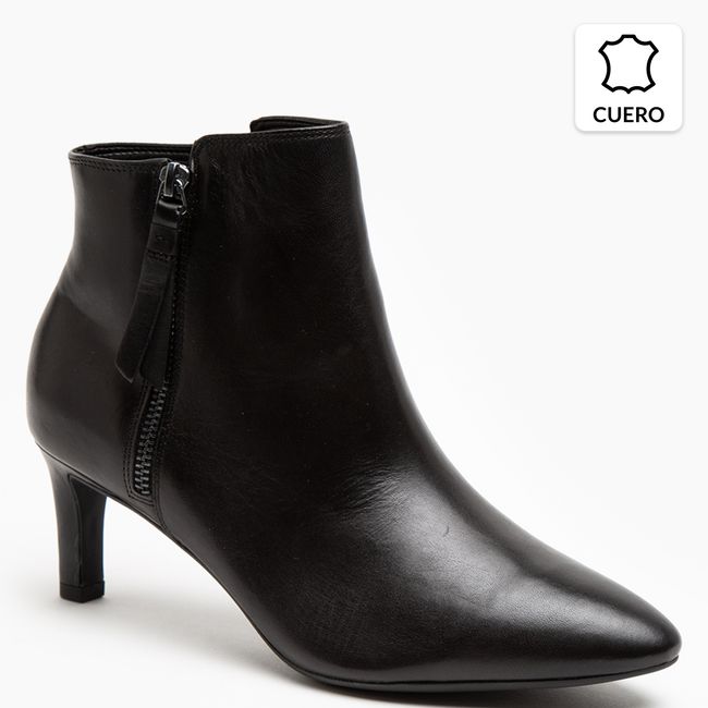 CLARKS - Botín Mujer Cuero Negro