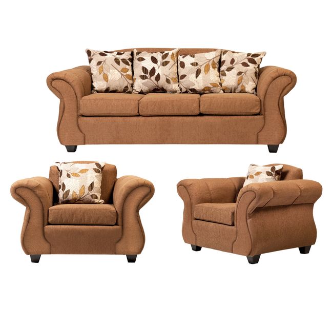 ALTOHOGAR - Juego de Living 3 Cuerpos + 1 Cuerpo + 1 Cuerpo Livorno