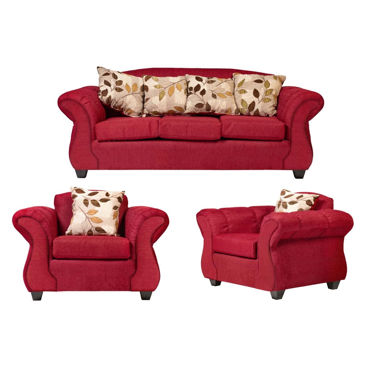 ALTOHOGAR - Juego de Living 3 Cuerpos + 1 Cuerpo + 1 Cuerpo Livorno