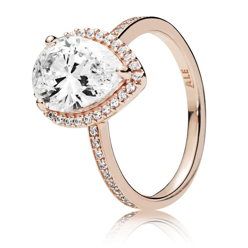 PANDORA - Anillo Lágrima Radiante Mujer Pandora