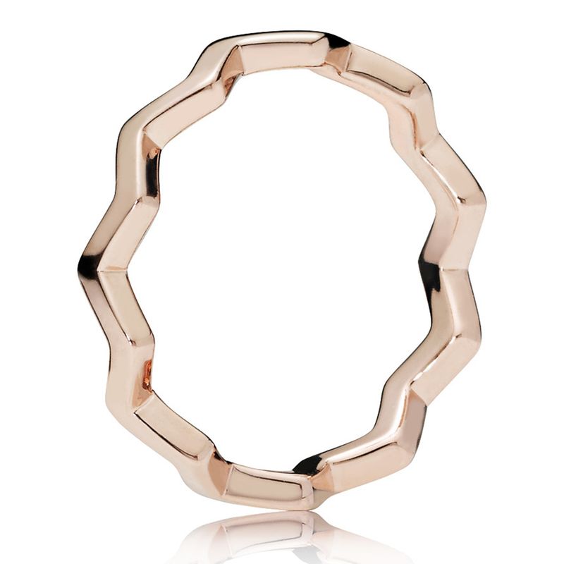 PANDORA - Anillo Zigzag Atemporal
