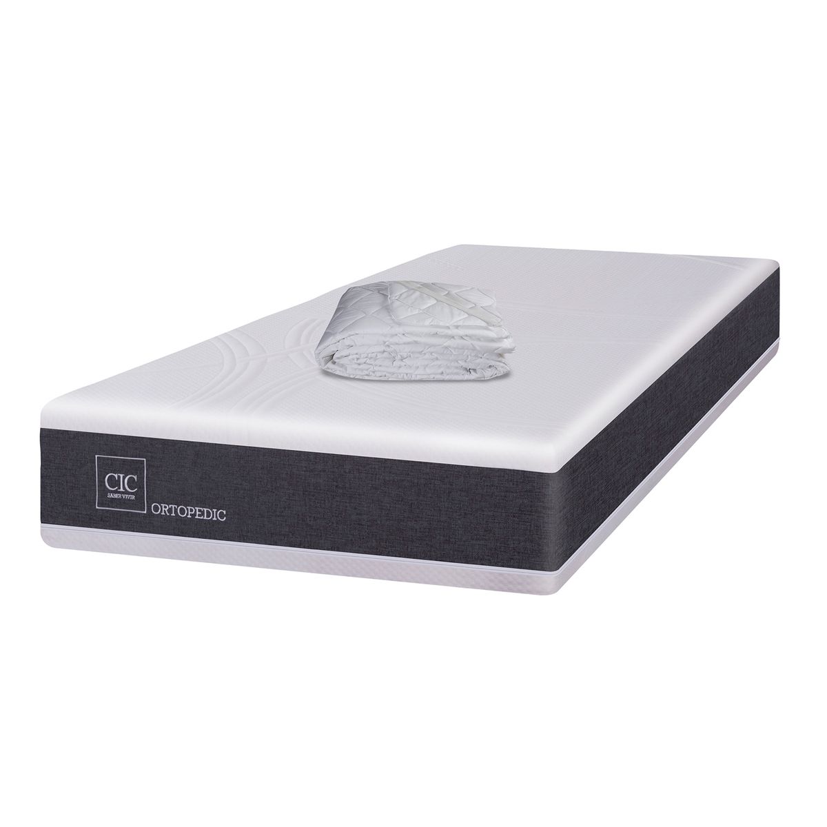 CIC - Colchón Ortopedic 1 Plaza X 2.00Mt + Cubre Colchón Cic