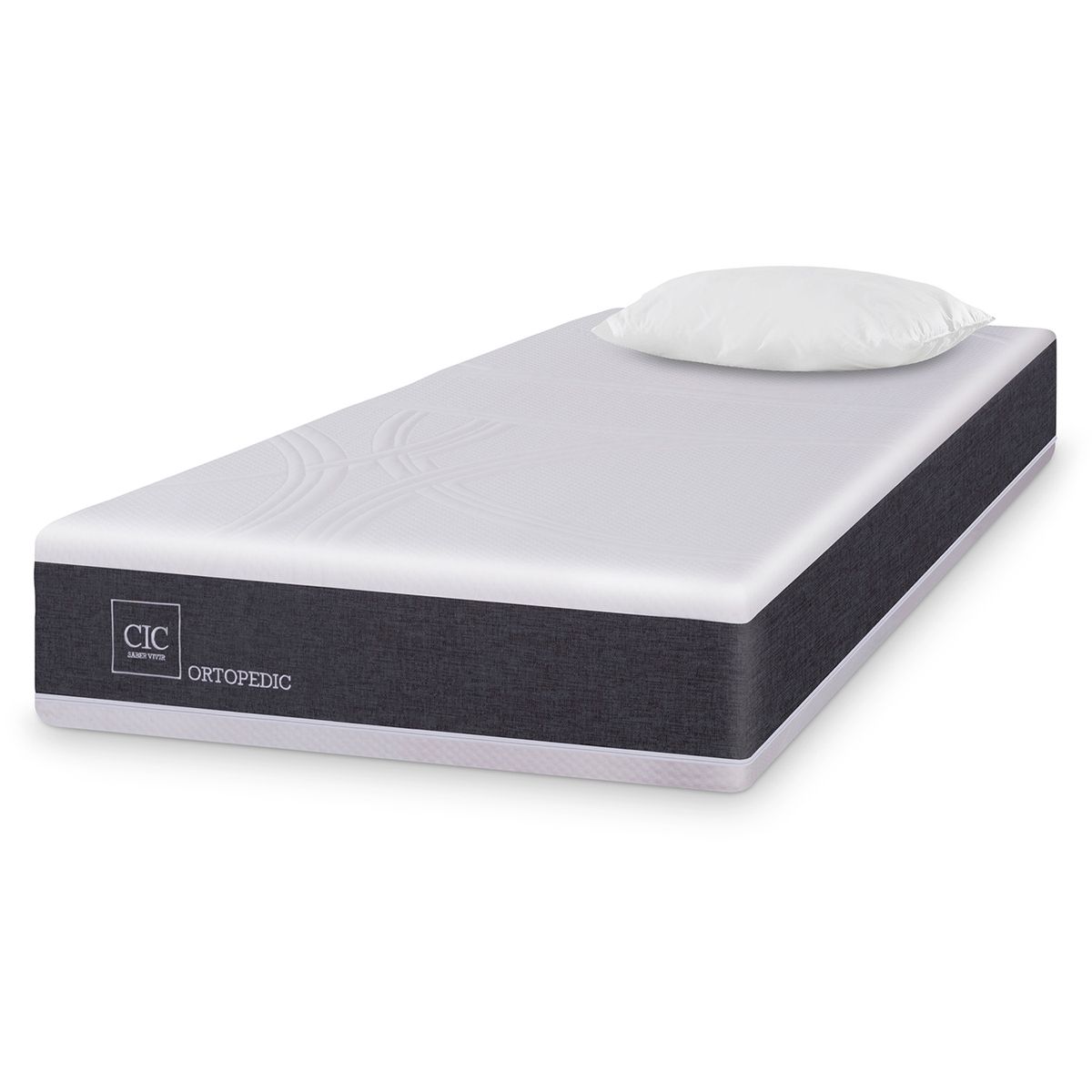 CIC - Colchón Ortopedic 1 Plaza X 1.90Mt + Almohadas Cic