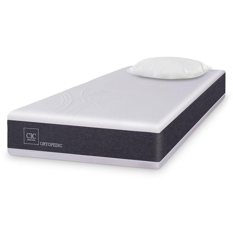 CIC - Colchón Ortopedic 1 plaza x 1.90mt + Almohadas Cic