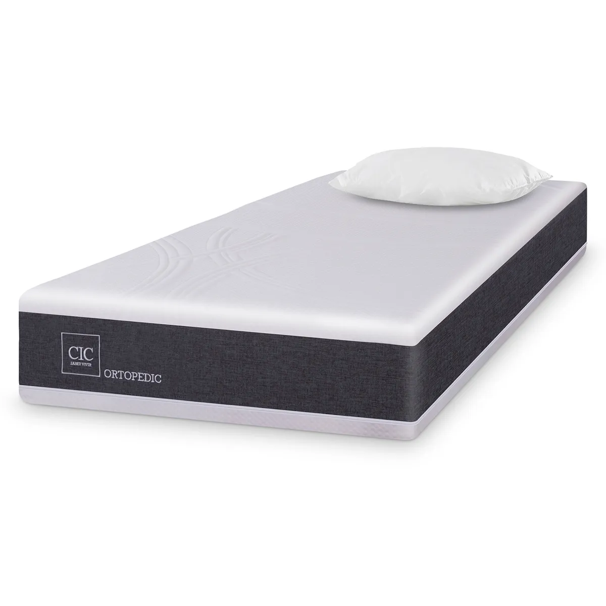 CIC - Colchón Ortopedic 1.5 Plazas X 1.90Mt + Almohadas Cic