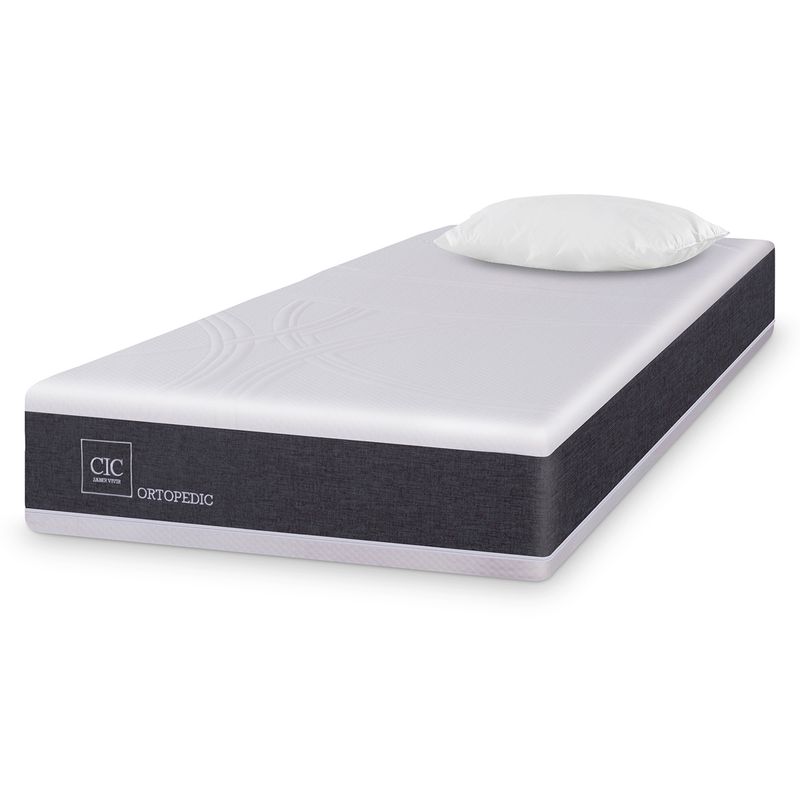CIC - Colchón Ortopedic 1.5 plazas x 1.90mt + Almohadas Cic