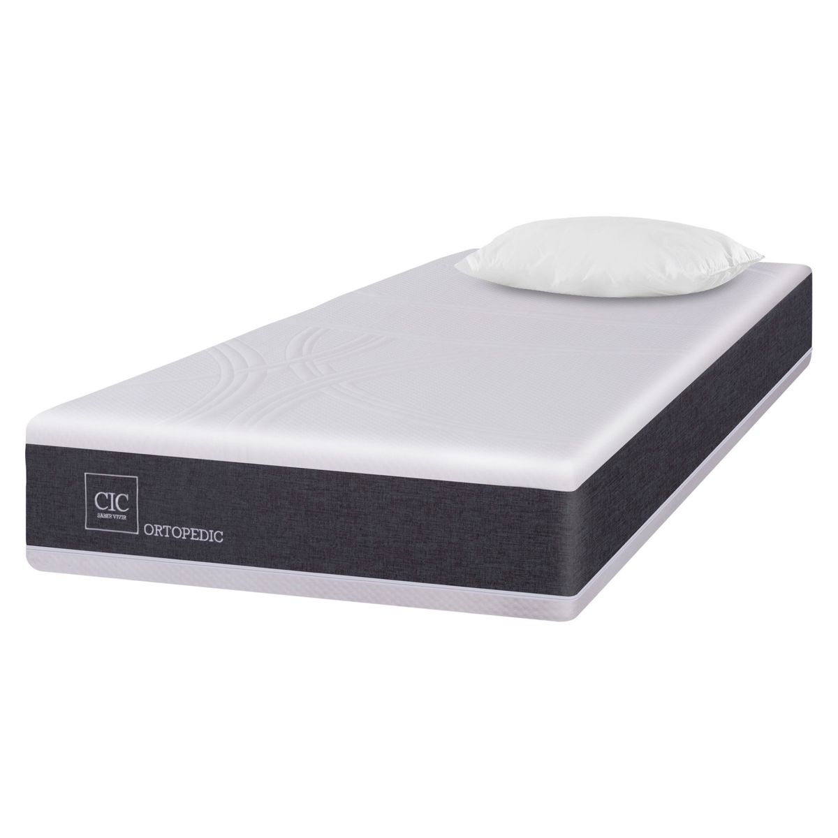 CIC - Colchón Ortopedic 1 Plaza X 2.00Mt + Almohadas Cic