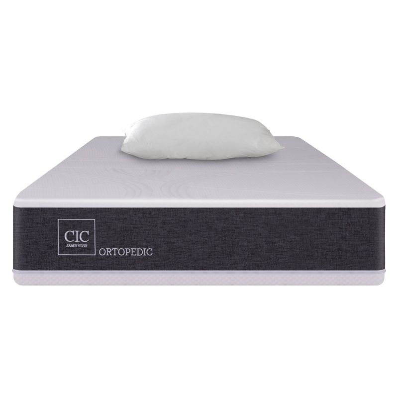 CIC - Colchón Ortopedic 1.5 plazas x 2.00mt + Almohadas Cic
