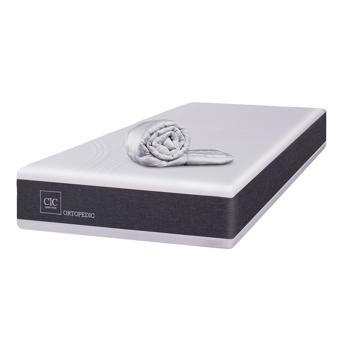 CIC - Colchón Ortopedic 1.5 Plazas X 1.90Mt + Cubre Colchón Cic