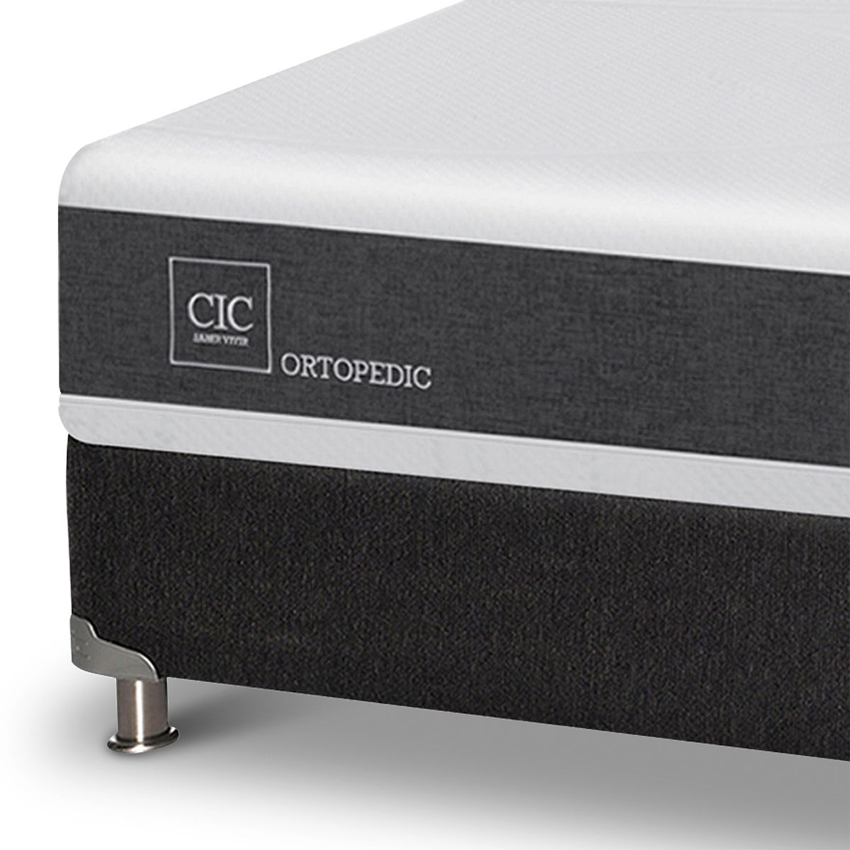 CIC - Cama Box Spring Ortopedic 1.5 plazas X 2.00Mt Base Normal CIC