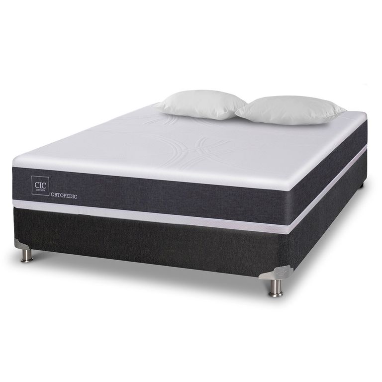 CIC Cama Box Spring Ortopedic 2 plazas X 2.00Mt Base Normal