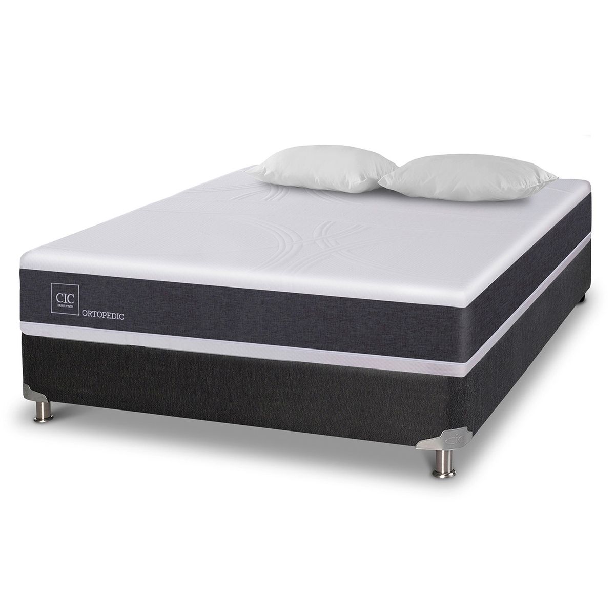 CIC - Cama Box Spring Ortopedic 2 plazas X 2.00Mt Base Normal CIC