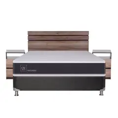 CIC - Box Spring Ortopedic Black 2 Plazas Base Normal 150x200 cm + Muebles Ares