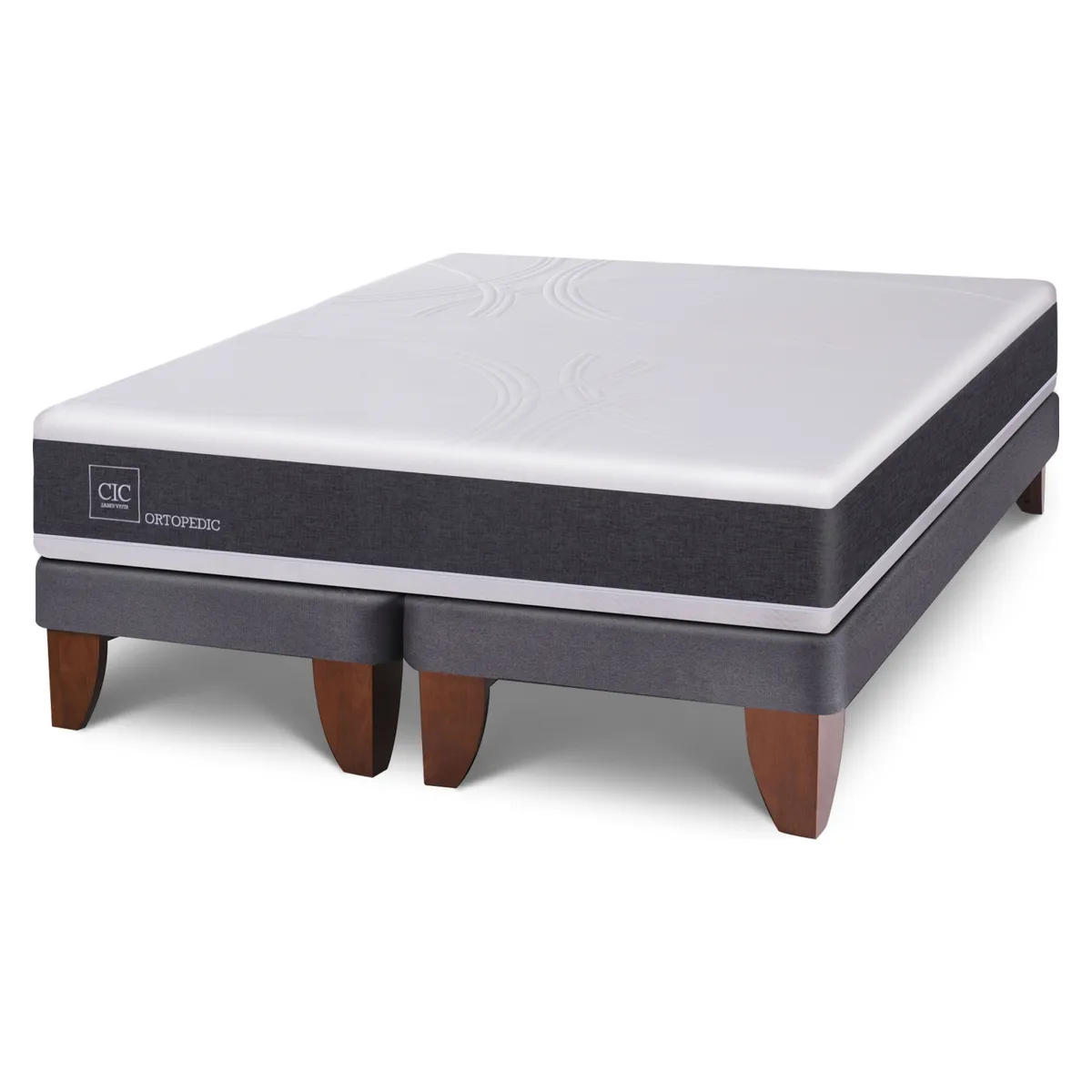 CIC - Cama Europea Ortopedic 2 Plazas X 2.00Mt Base Dividida Cic