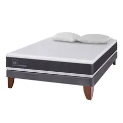 CIC - Cama Europea Ortopedic 2 Plazas Base Normal 150X200 Cm + Almohadas