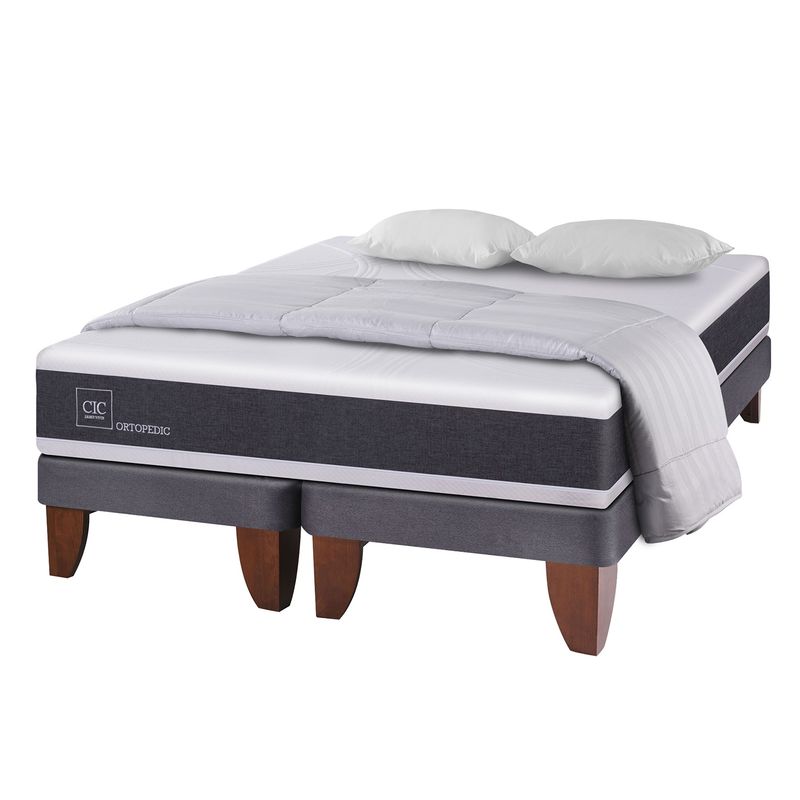 CIC - Cama Europea Ortopedic King Base Dividida 180x200 cm + Textil Cic