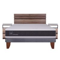 Cama Europea NewOrtopediced 2 Plazas + Respaldo + 2 Veladores