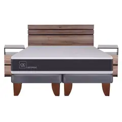 CIC - Cama Europea Ortopedic 2 Plazas Base Dividida 150x200 cm + Muebles Ares
