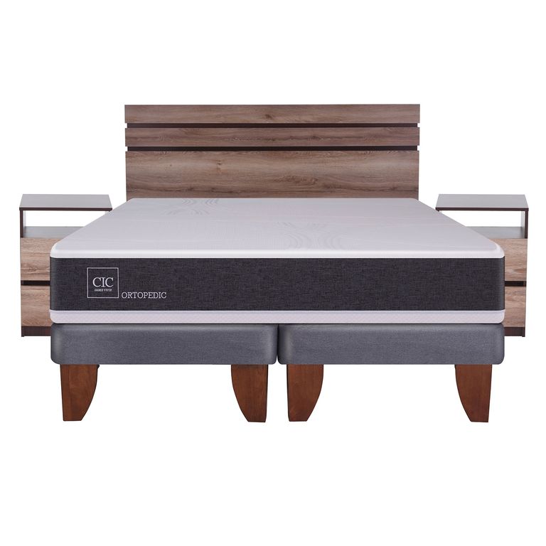 CIC Cama Europea Ortopedic King + Muebles Ares